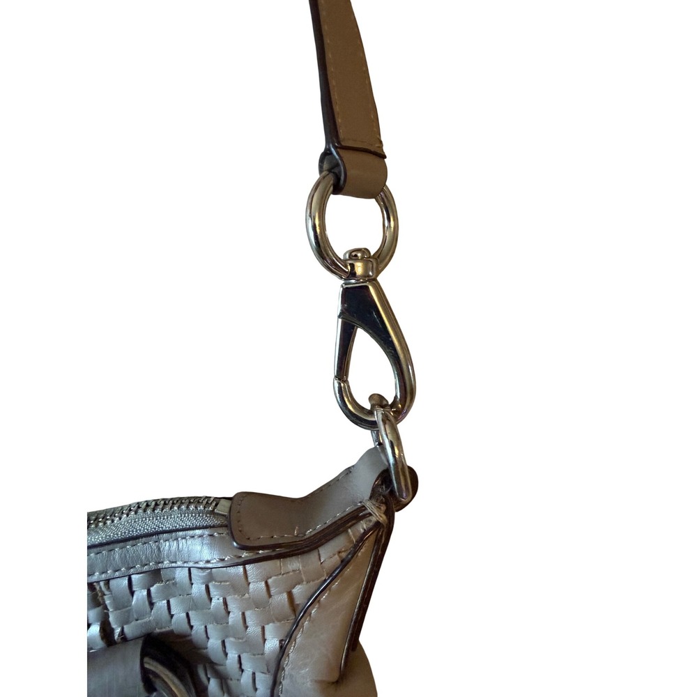 Coach Kristin Woven Leather Hobo Bag‎ Grey Taupe L1120-19312 Crossbody Handbag - Picture 12 of 12